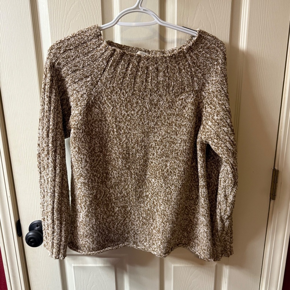 J Jill Petite Cozy Marled Knit Sweater‎ Long Sleeve Pullover